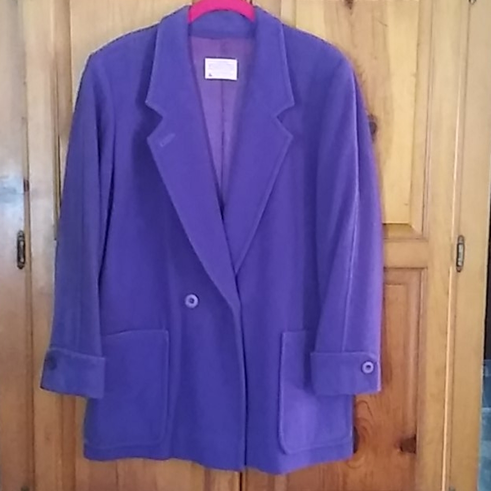Vintage Pendleton Woolen Mills Purple Coat Size 10